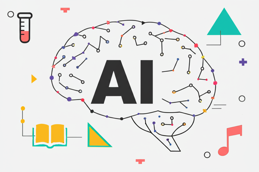 AI che crea contenuti educativi